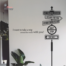 Load image into Gallery viewer, My Travel Story Sign Post Wall Sticker