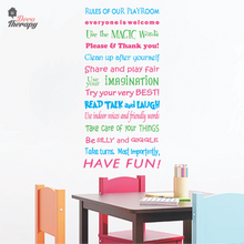 Load image into Gallery viewer, Playroom Rules Wall Sticker