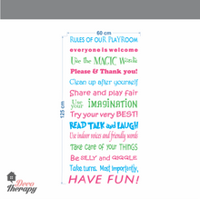 Load image into Gallery viewer, Playroom Rules Wall Sticker