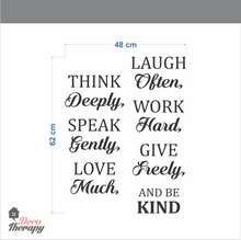Load image into Gallery viewer, Think Deeply Speak Gently Wall Sticker