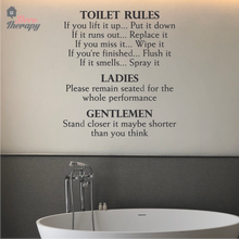 Load image into Gallery viewer, Toilet Rules V2 Wall Sticker