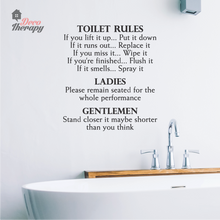 Load image into Gallery viewer, Toilet Rules V2 Wall Sticker