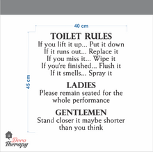 Load image into Gallery viewer, Toilet Rules V2 Wall Sticker