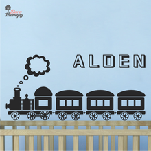 Load image into Gallery viewer, Customized Name With Train Design Wall Sticker