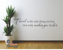 Load image into Gallery viewer, Travel Makes You Richer Wall Sticker