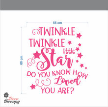 Load image into Gallery viewer, Twinkle Twinkle Little Star How Loved You Are Wall Sticker