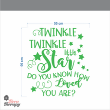 Load image into Gallery viewer, Twinkle Twinkle Little Star How Loved You Are Wall Sticker