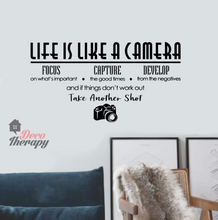 Load image into Gallery viewer, Life Is Like A Camera V1 Wall Sticker
