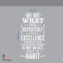 Load image into Gallery viewer, We Are What We Repeatedly Do Wall Sticker