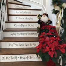 Load image into Gallery viewer, 12 Days of Christmas Stairs Decal