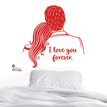 Load image into Gallery viewer, I Love You Forever Couple Wall Decal Decotherapy