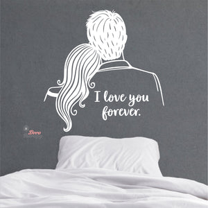 I Love You Forever Couple Wall Decal Decotherapy