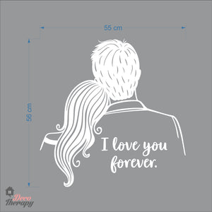 I Love You Forever Couple Wall Decal Decotherapy