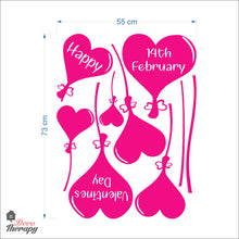 Load image into Gallery viewer, Hearts Balloon Happy Valentines Day 14th February DIY Wall Decal Decotherapy