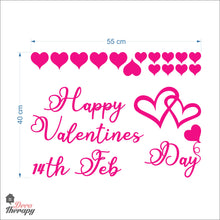 Load image into Gallery viewer, Happy Valentines Day 14th Feb DIY Wall Decal Decotherapy