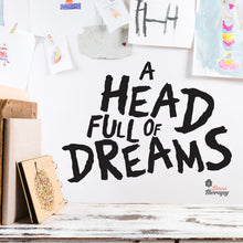 Load image into Gallery viewer, A Head Full Of Dreams Wall Decal Decotherapy