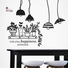 Load image into Gallery viewer, A Life Of Fun Happiness Freedom Vases Hanging Lamps Cafe Store Wall Decal Decotherapy