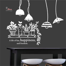Load image into Gallery viewer, A Life Of Fun Happiness Freedom Vases Hanging Lamps Cafe Store Wall Decal Decotherapy
