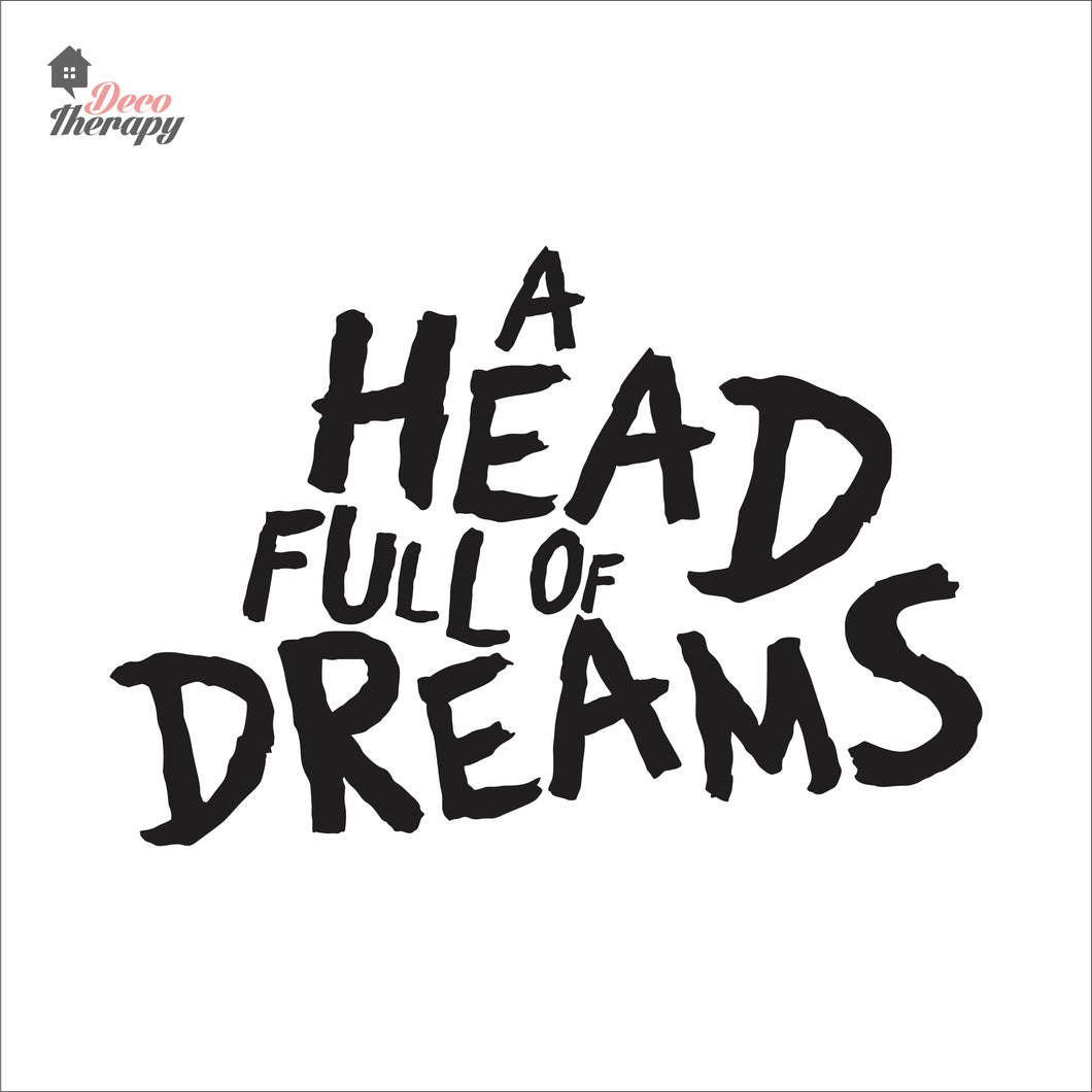 A Head Full Of Dreams Wall Decal Decotherapy
