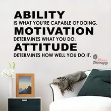 Load image into Gallery viewer, Ability Motivation Attitude Wall Sticker