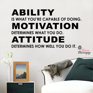 Ability Motivation Attitude Wall Sticker