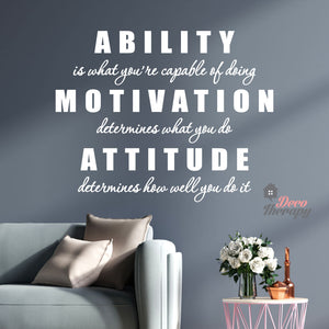 Ability Motivation Attitude Wall Sticker