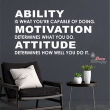 Load image into Gallery viewer, Ability Motivation Attitude Wall Sticker