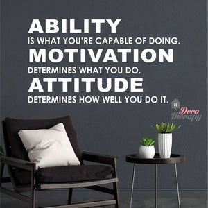 Ability Motivation Attitude Wall Sticker