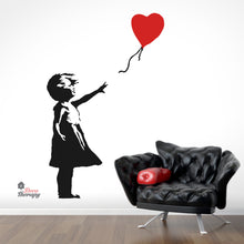 Load image into Gallery viewer, Banksy Girl With Balloon Wall Decal