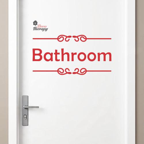 Bathroom Sign Sticker Self-Adhesive Decotherapy