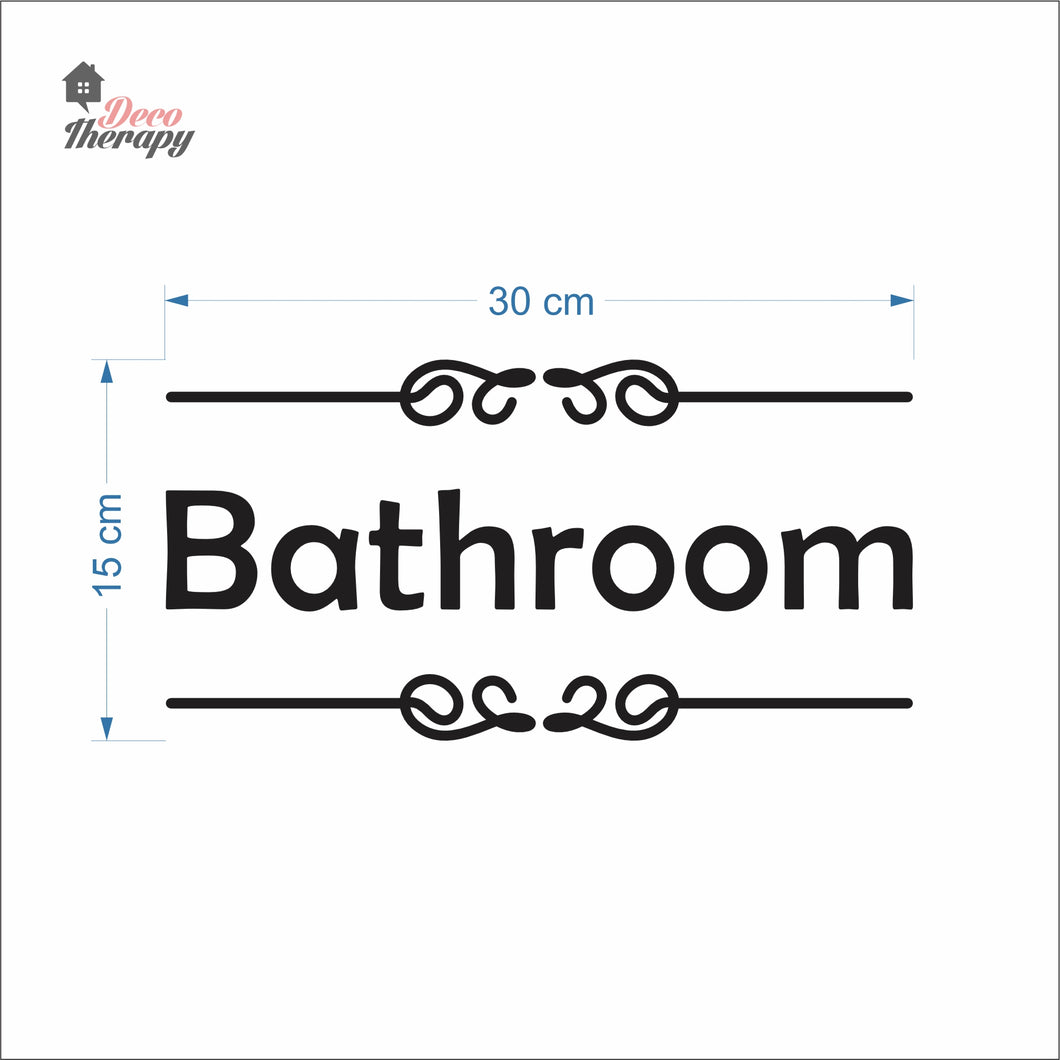 Bathroom Sign Sticker Self-Adhesive Decotherapy