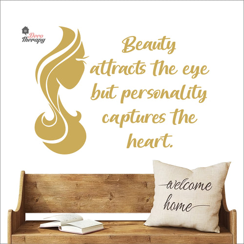 Beauty Attracts The Eye But Personality Captures The Heart Wall Decal Decotherapy