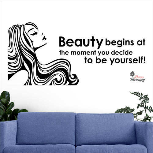 Beauty Begins The Moment You Decide To Be Yourself Wall Decal Decotherapy