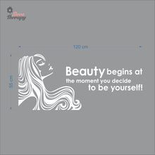 Load image into Gallery viewer, Beauty Begins The Moment You Decide To Be Yourself Wall Decal Decotherapy