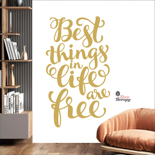 Best Things In Life Are Free Wall Decal Decotherapy