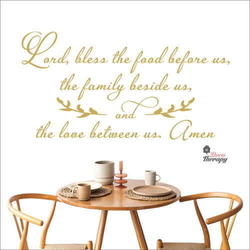 Bless The Food Before Us V3 Wall Decal Decotherapy