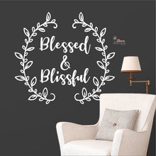 Load image into Gallery viewer, Bless &amp; Blissful Wreath Wall Decal Decotherapy
