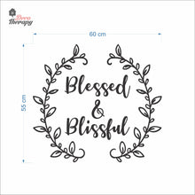 Load image into Gallery viewer, Bless &amp; Blissful Wreath Wall Decal Decotherapy