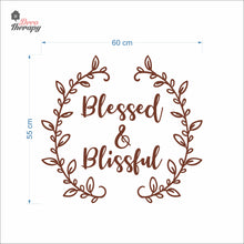 Load image into Gallery viewer, Bless &amp; Blissful Wreath Wall Decal Decotherapy