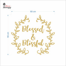 Load image into Gallery viewer, Bless &amp; Blissful Wreath Wall Decal Decotherapy