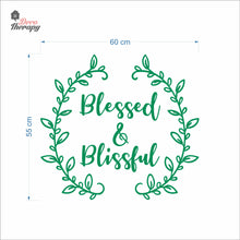 Load image into Gallery viewer, Bless &amp; Blissful Wreath Wall Decal Decotherapy