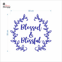 Load image into Gallery viewer, Bless &amp; Blissful Wreath Wall Decal Decotherapy