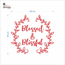 Load image into Gallery viewer, Bless &amp; Blissful Wreath Wall Decal Decotherapy