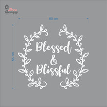 Load image into Gallery viewer, Bless &amp; Blissful Wreath Wall Decal Decotherapy