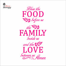 Load image into Gallery viewer, Bless The Food Before Us V5 Wall Decal Decotherapy