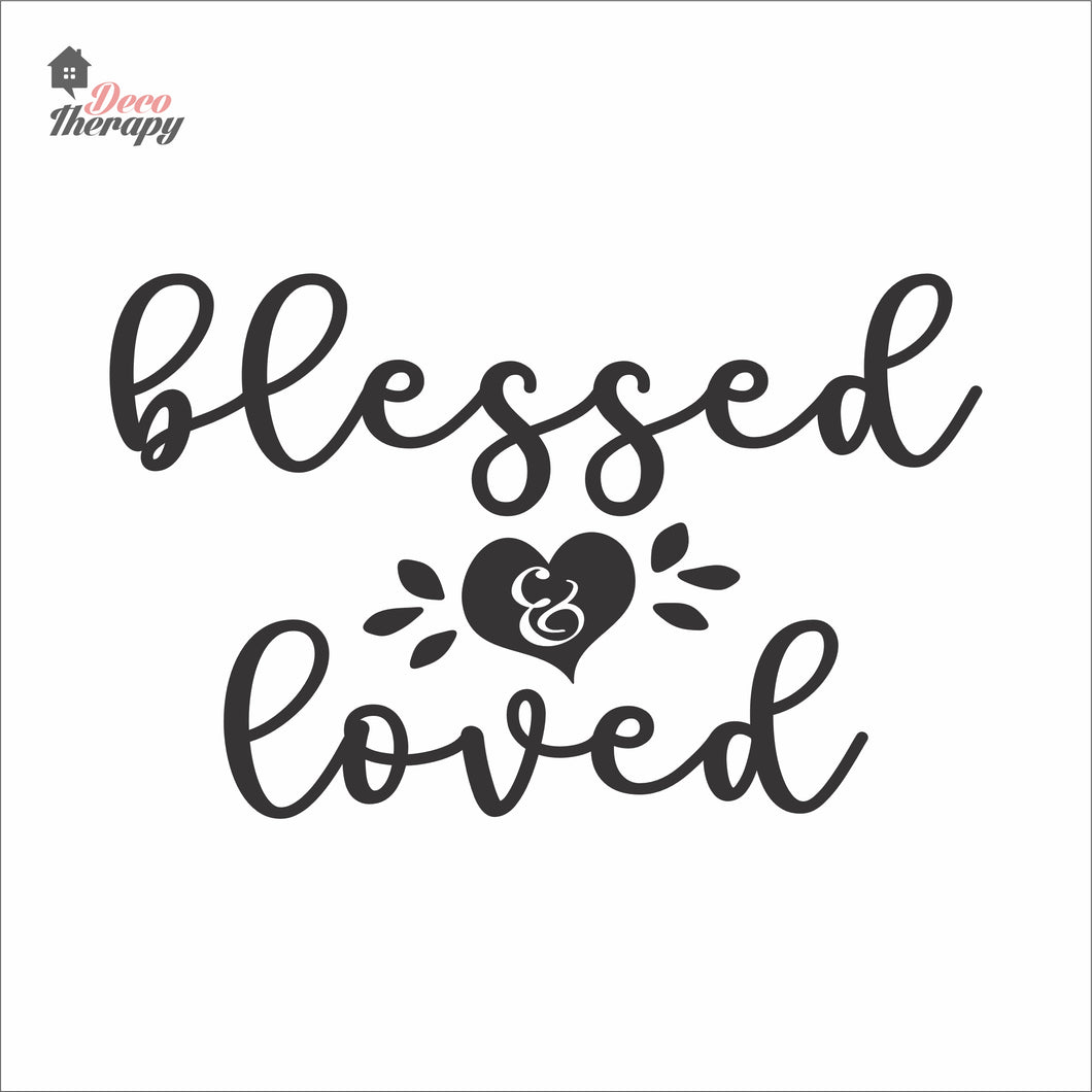 Blessed & Loved Wall Decal Decotherapy