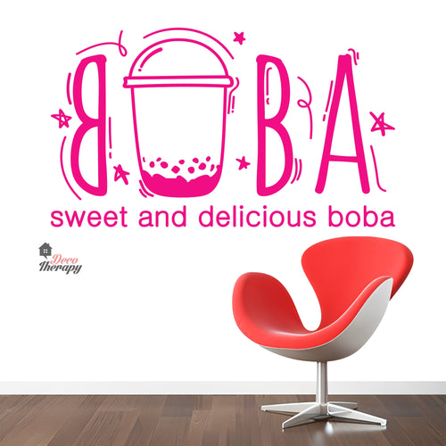 Boba Sweet and Delicious Wall Decal Decotherapy