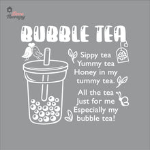 Load image into Gallery viewer, Bubble Tea Sippy Yummy Honey In My Tummy Tea Boba Milktea Wall Decal Decotherapy