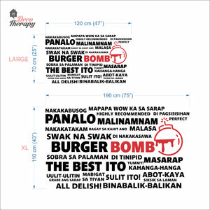 Burger Bomb The Best Ito Masarap Abot Kaya Wall Decal Decotherapy