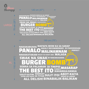 Burger Bomb The Best Ito Masarap Abot Kaya Wall Decal Decotherapy